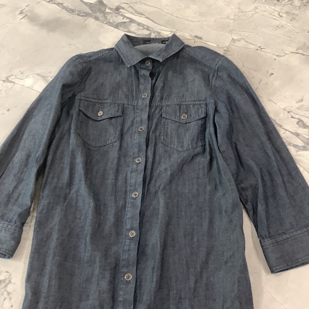 THE Limited 100% cotton button front shirt dress, size XS